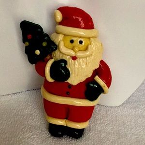 Rare 50s Large Santa Claus Brooch